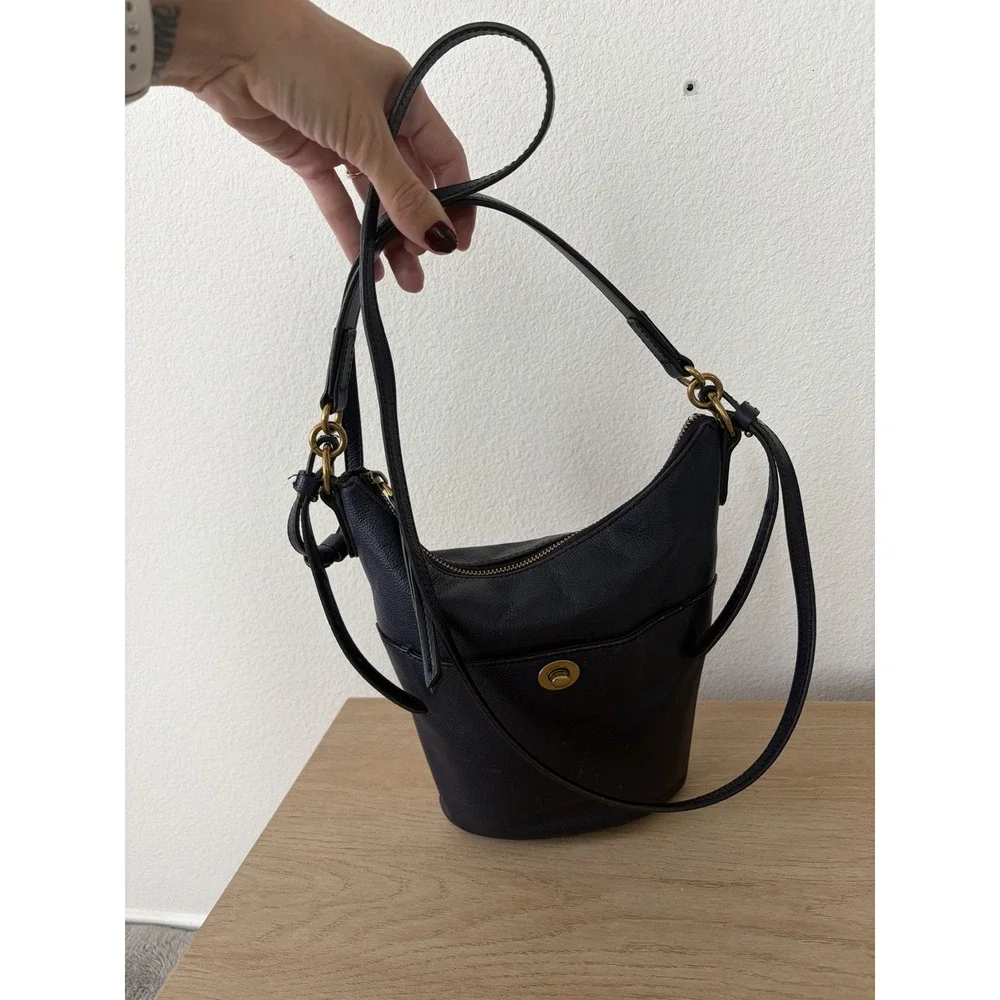 Fossil Talulla Hobo Shoulder Bag Navy Blue Leather
